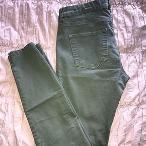 H&M Olive Skinny Jeans